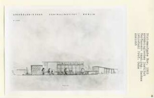 Archäologisches Zentralinstitut, Berlin-Tiergarten (Diplomarbeit bei Karl Wilhelm Ochs): Ansicht von Westen 1:200