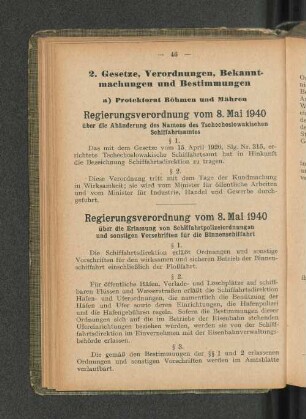 a) Protektorat Böhmen und Mähren
