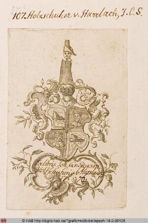 Wappen des Johann Carl Sigmund Holzschuher von Harrlach