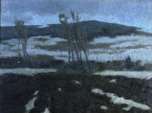 Dämmerung im Winter bei Goßfelden