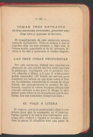 Las tres cosas propuestas