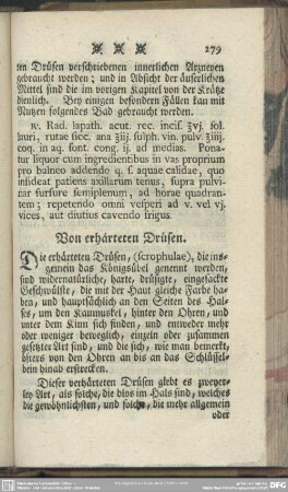 Von erhärteten Drüsen