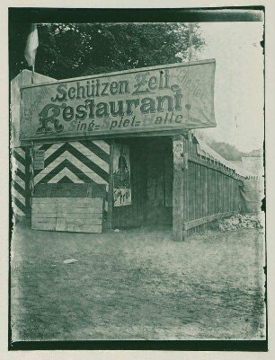 Eingang "Schützen Zelt Restaurant."