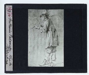 Jongh, Musizierender junger Mann (Zeichnung) (Wien Albertina 8743)