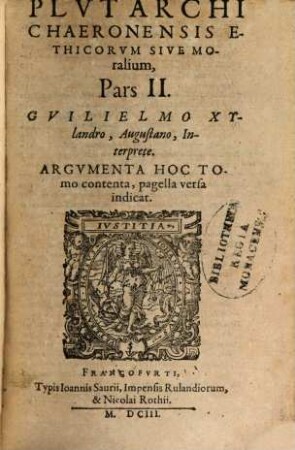 Moralia opuscula. 2. (1603)