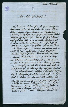 Brief vom 2. März 1865