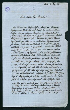 Brief vom 2. März 1865