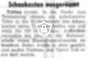 Schaukasten ausgeräumt