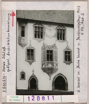 Füssen: Hohes Schloss, spätgotische Architekturbemalung