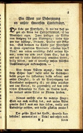 Ein Wort zur Beherzigung an unsere theuresten Landesväter.