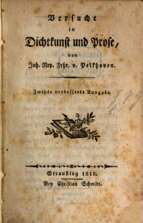 Versuche in Dichtkunst und Prose
