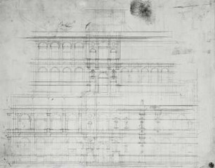 Hamburg, Entwurf für die Kunsthalle: Aufriß