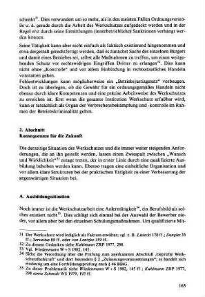 A. Ausbildungssituation
