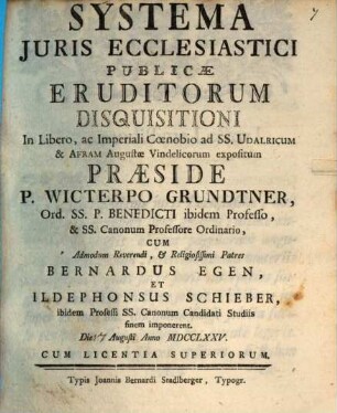 Systema iuris ecclesiastici