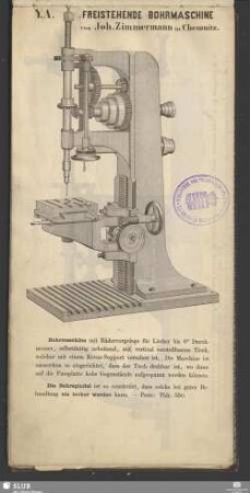 Y.A. Freistehende Bohrmaschine