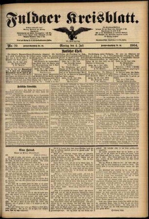 Ausgabe vom Montag, den 04. Juli 1904.