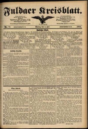 Ausgabe vom Montag, den 04. Juli 1904.