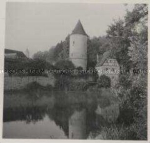 Dinkelsbühl, Faulturm am Rothenburger Weiher
