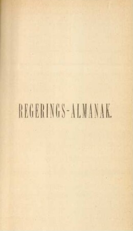 Regerings-Almanak