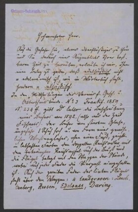 Brief an Jacob Grimm : 17.01.1862