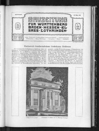 Wettbewerb Gesellschaftshaus Liederkranz Heilbronn