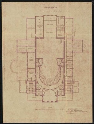 Stadttheater, Bremen: Grundriss 1. Obergeschoss 1:200