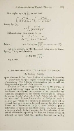 A demonstration of Dupin's theorem.