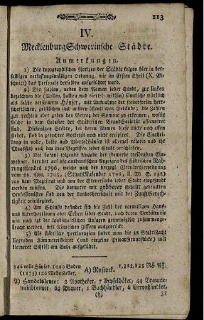 IV. MecklenburgSchwerinsche Staedte