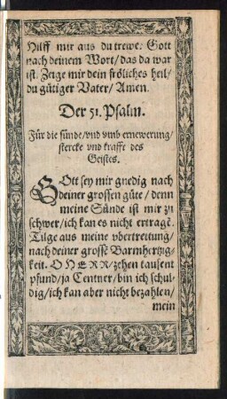 Der 51. Psalm. - Der 60. Psalm.