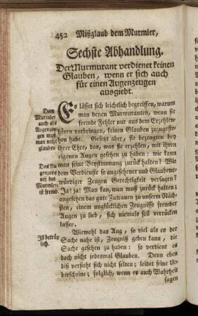 Sechste Abhandlung.