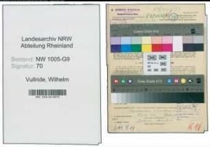 Entnazifizierung Wilhelm Vullride , geb. 16.04.1903 (Bauleiter)