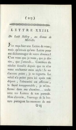 Lettre XXIII.