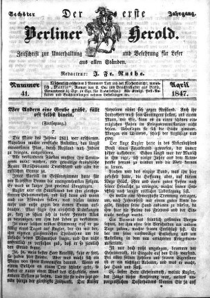 Nummer 41, April 1847