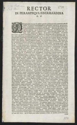 Rector In Perantiqua Eberhardina L. S.
