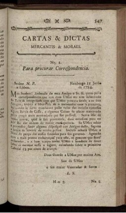 Cartas & dictas ...