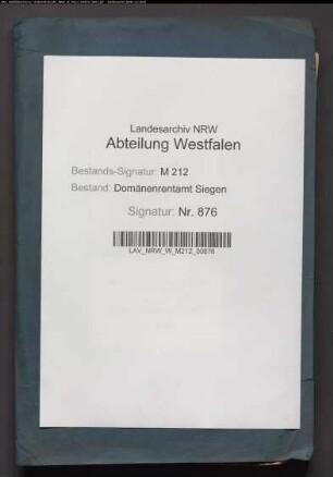 Abbruch des Judengasse genannten Gebäudes im unteren Schloß zu Siegen und Verpachtung des Gartens