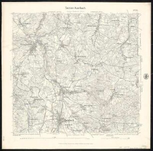 Äquidistantenkarte 135 : Section Auerbach, 1892 : Section Auerbach. - 1:25000. - Leipzig: Giesecke & Devrient, 1892. - 1 Kt.