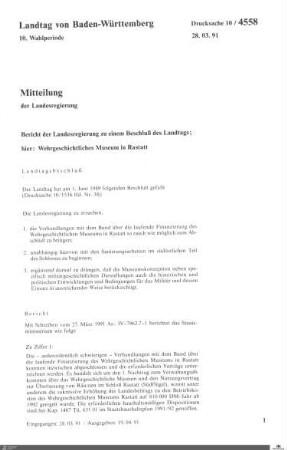 Wehrgeschichtliches Museum in Rastatt