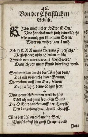 Von der Christlichen Gedult.