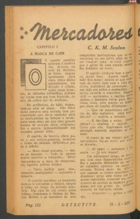 Mercadores de sangue : [Grande novela]. Conclue no proximo numero
