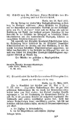 Staatsfonds für das Präparanden-Bildungswesen : [IV. Seminare, Bildung der Lehrer und deren persönliche Verhältnisse]