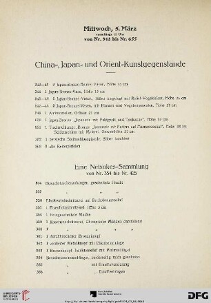 China-, Japan- und Orient-Kunstgegenstände (Nr. 342-478)