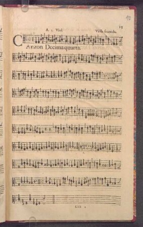 Canzon Decima quarta. Violino, & doi Alt. Viol.