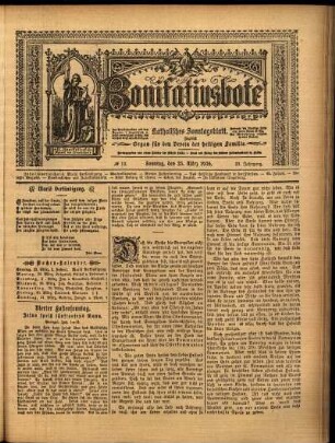 Erste Ausgabe vom Sonntag, den 25. März 1906.