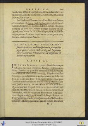 Cap. XV – XVI.