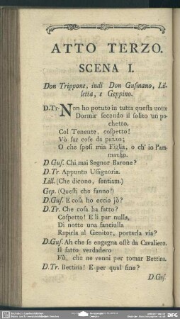 Atto terzo / Dritter Aufzug