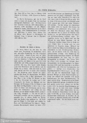 VIII. Geschichte der Schule zu Gatzen