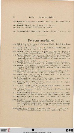 Personenmedaillen (Nr. 1643-1772)
