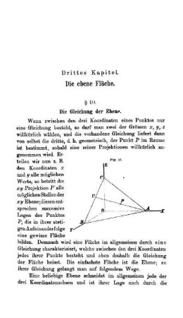 Drittes Kapitel. Die ebene Fläche.