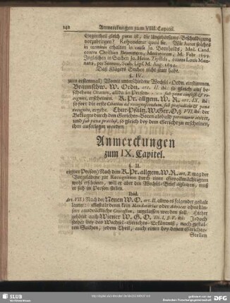 Anmerckungen zum IX. Capitel